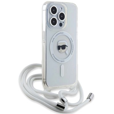 3. Karl Lagerfeld Crossbody IML Karl Head MagSafe case for iPhone 15 Pro - transparent