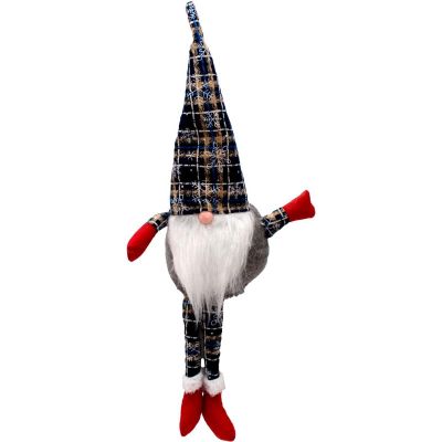 12. DECORATIVE ELMON 30+20CM NAVY BLUE CHECKERED