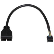 Akyga AK-CA-28 cable (IDC 10 pin F - IDE 20-pin M; 0.20 m; black)