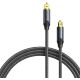 3. Vention Braided Optical Audio Cable with Aluminum Connector, 10m, Black