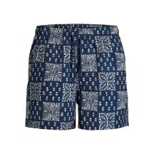 Jack&Jones men's swim shorts JPSTMAUI SHELL AOP SWIM SHORTS REG 12291808 PAGEENT BLUE