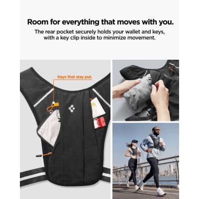 12. Spigen A720 Dynamic Shield ML Running Vest - Black