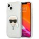 Karl Lagerfeld Glitter Karl's Head case for iPhone 13 mini - silver