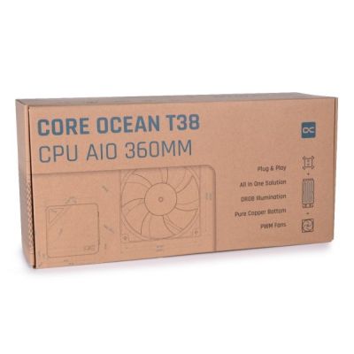 Alphacool T38 Processor Liquid cooling kit 12 cm Black