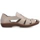 2. Beige women's leather sandals Rieker M1679-60