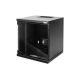 14. 10" network kit: 6U wall-mounted cabinet, shelf, power strip, 8-port switch, Cat.6 panel, black