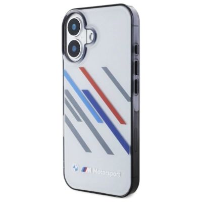 2. BMW Motosport IML Random Stripes iPhone 16 Plus Case - Gray