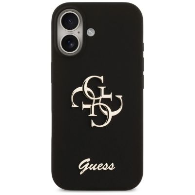 3. Guess Silicone Big 4G Script Case for iPhone 17 - Black