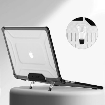4. Tech-Protect SmartShell Pro case for MacBook Air 13" 2023-2025 M2 / M3 / M4 - transparent and black