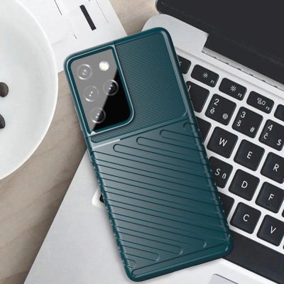 5. Thunder Case for Samsung Galaxy S23 Ultra silicone armor case blue