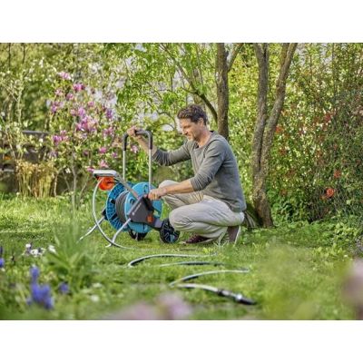 5. Gardena 18931-20 Garden Hose 20m Above Ground Plastic, Thermoplastic Elastomer Black, Blue, Gray