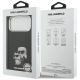 8. Karl Lagerfeld IML Aquarelle Karl & Choupette & Logo MagSafe Case for iPhone 17 Pro - Black