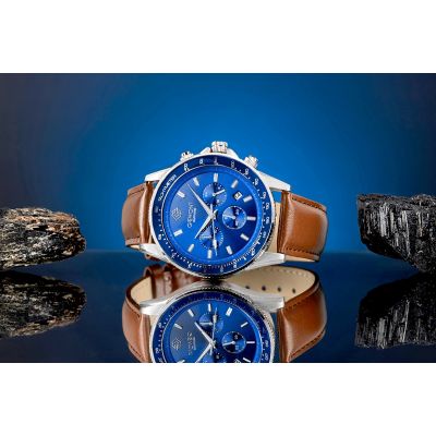 5. Men's Watch Giewont Chronograph Sapphire Brown Blue GW3520-A5