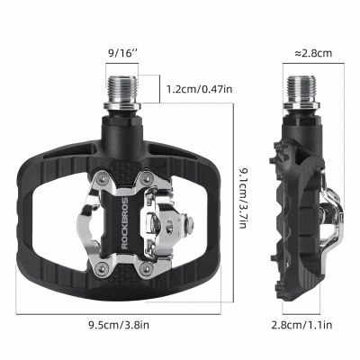 2. Rockbros PD303 Half-Lock Platform Bicycle Pedals - Black