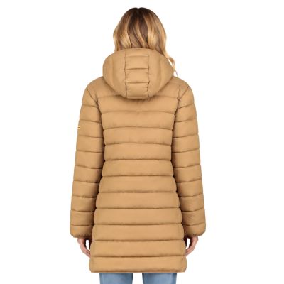 6. Women’s Jacket Geographical Norway ATIKAMAP LONG HOOD TAUPE DB LADY 233 (WZ5137F/GN-TAUPE)