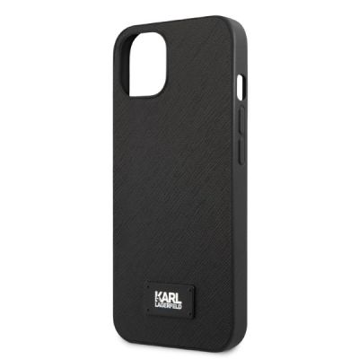 6. Karl Lagerfeld KLHCP13MSFMP2K iPhone 13 6.1" hardcase black/black Saffiano Plaque