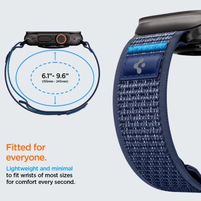 7. Spigen Athlex Air 2 Strap for Apple Watch (44 / 45 / 46 / 49 mm) - Navy Blue