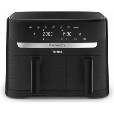 5. TEFAL Dual Easy Fry Essential Airfryer EY901N, 2700 W, 8.3 L, Juodas