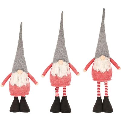 7. DECORATIVE GNOME ON TELESCOPIC LEGS 64-79CM RED