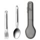 Titanium travel cutlery essentials - spoon + fork - NexTool NE20133