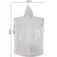 11. DECORATIVE CANDLE 8 CM TRANSPARENT WARM WHITE 1 LED