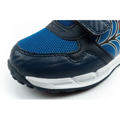 6. Leomil children's sports shoes Spiderman sneakers lightweight with velcro black blue