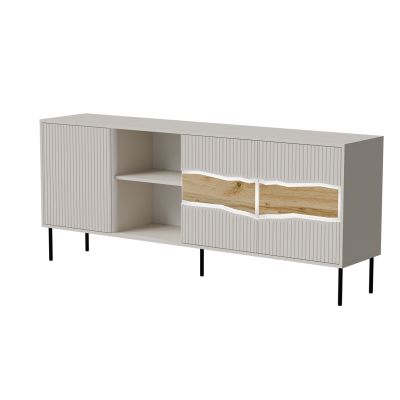 6. INSERTO 3D1W chest of drawers 190x40x80 cashmere + LED