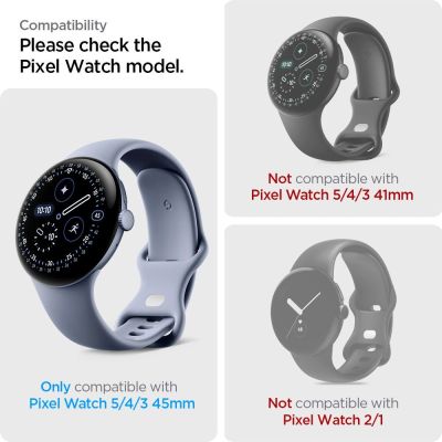 5. Spigen Elite Shield EZ Fit 2-Pack hydrogel foil for Google Pixel Watch 45 mm