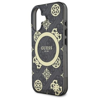 6. Guess IML Peony On 4G Background MagSafe case for iPhone 16 - black