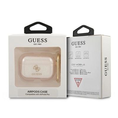 3. Guess GUAPUCG4GD AirPods Pro cover gold/gold Glitter Collection
