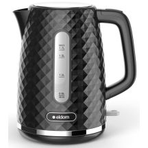 ELDOM ELLI KETTLE, CAPACITY 1.7 L, POWER 2200 W, BLACK, STRIP