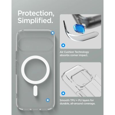 8. Spigen Ultra Hybrid Mag MagSafe Case for Google Pixel 11 Pro - Clear and White