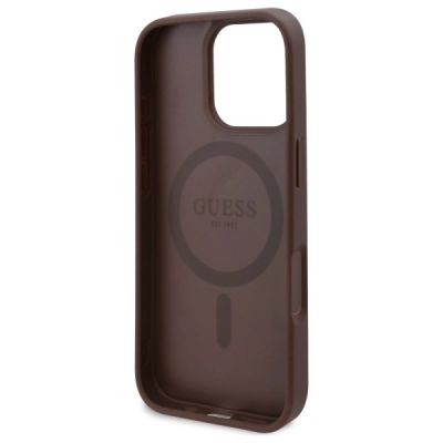 7. Guess GUHMP16XP4ROPEMCW iPhone 16 Pro Max 6.9" brown/brown hardcase 4G Flowers Print MagSafe