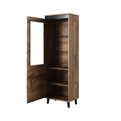 2. NORD display cabinet 60x38x182.5 oak wotan/anthracite
