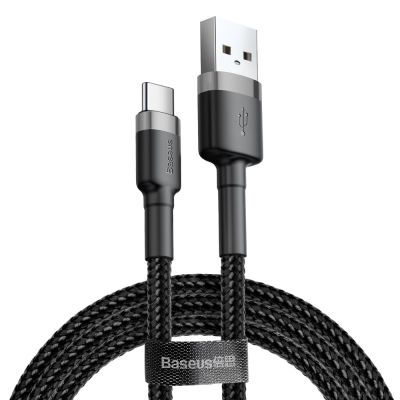 Baseus Cafule USB-A / USB-C QC 3.0 3A Cable 0.5 m - Black and Gray