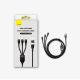 5. Baseus Flash Series II USB Type C / USB Type A cable - USB Type C / Lightning / micro USB 100 W 1.2 m black (CASS030101)