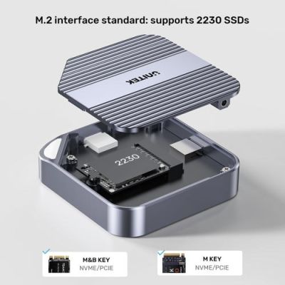 9. Unitek SolidForce Reefer Magnetic USB-C Drive Enclosure for M.2 SSD (NVMe/SATA)