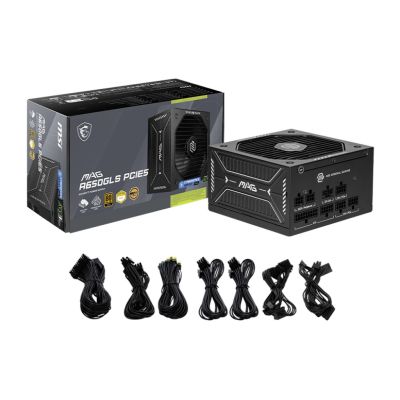 5. MSI MAG A650GLS PCIE5 Power Supply Module 650W 24-pin ATX Black