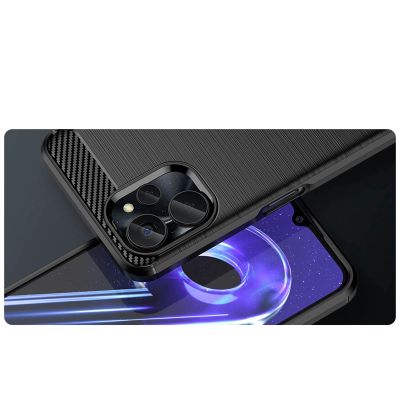9. Carbon Case for Realme 10 5G / Realme 9i 5G Flexible Silicone Carbon Cover Black