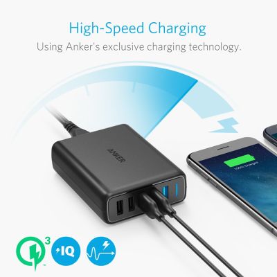 3. Anker PowerPort Speed 5 A2054L11 63W Quick Charge 3.0 USB charger