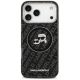 3. Karl Lagerfeld IML Glitter Karl&Choupette Heads Logo MagSafe Case for iPhone 17 Pro Max - Black