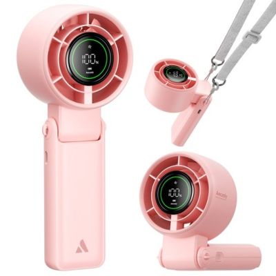 Aecooly Halo 02 Portable Handheld Fan, Pink