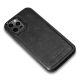 3. iCarer Leather Oil Wax case covered with natural leather for iPhone 12 Pro Max black (ALI1206-BK)