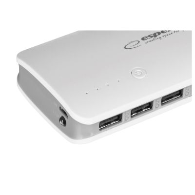5. Power Bank Esperanza Radium EMP106WE (8000mAh; microUSB, USB 2.0; white)