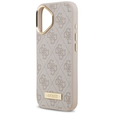 6. Guess 4G Logo Plate MagSafe Case for iPhone 17 - Pink