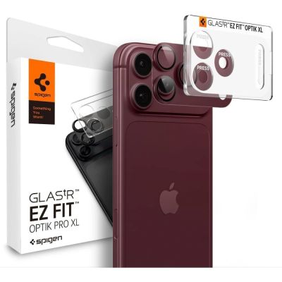 27. Spigen Optik Pro XL GLAS.TR EZ FIT Tempered Glass for iPhone 18 Pro Max - Dark Cherry