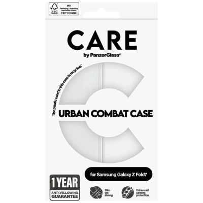 4. CARE by PanzerGlass Flagship Urban Combat Case for Samsung Galaxy Z Fold 7 - Transparent