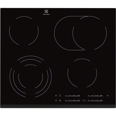 Electrolux EHF6547FXK ceramic hob (4 cooking zones; black)