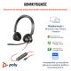 88. Poly Blackwire 3320 Stereo MS Teams Certified USB-C Headset +USB-C/A Adapter 8X220AA