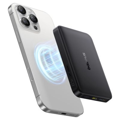 3. Baseus EnerFill FM12 10000mAh 22.5W Qi2 Power Bank MagSafe Compatible with Baseus Simple USB-C 20V/3A 30cm Cable - Black